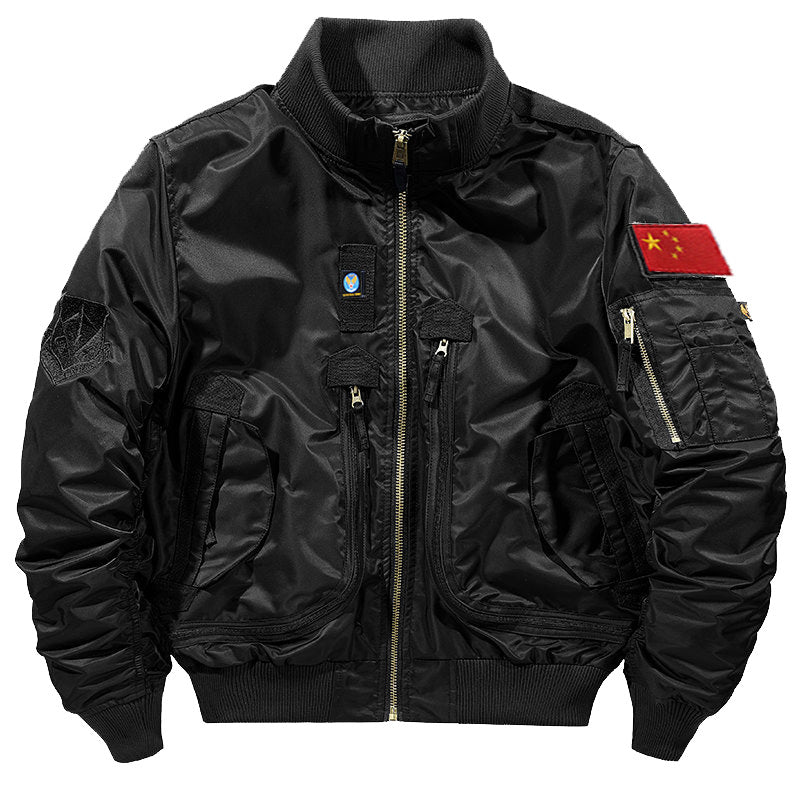 Herren Bomberjacke im Fliegerstil mit mehreren Taschen