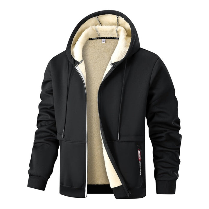Herren Langarm Kapuzenjacke mit Kordelzug und Taschen
