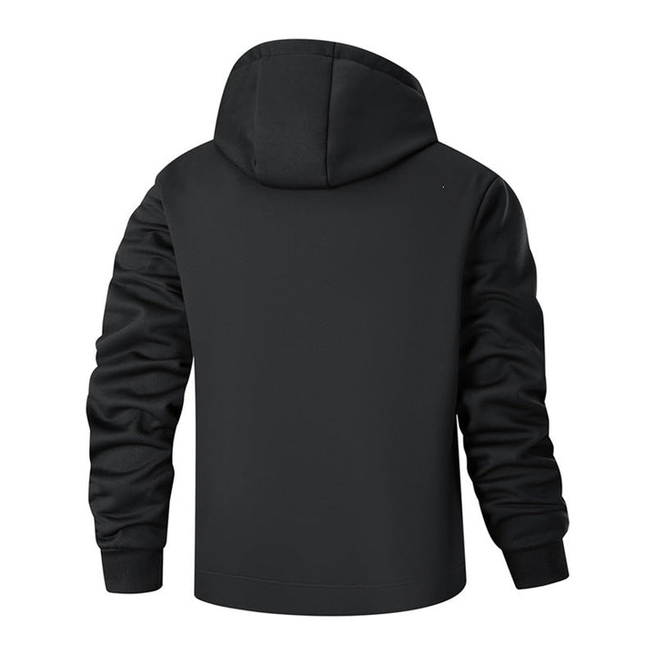 Herren Langarm Kapuzenjacke mit Kordelzug und Taschen