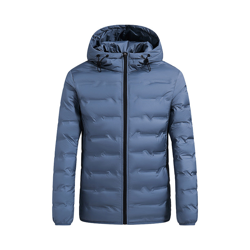 Men’s ultralight quilted down jacket with hood