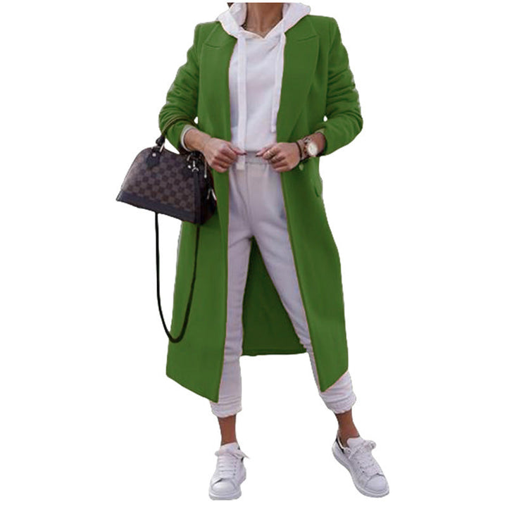 Damen Oversize-Mantel mit klassischem Revers und Taschen