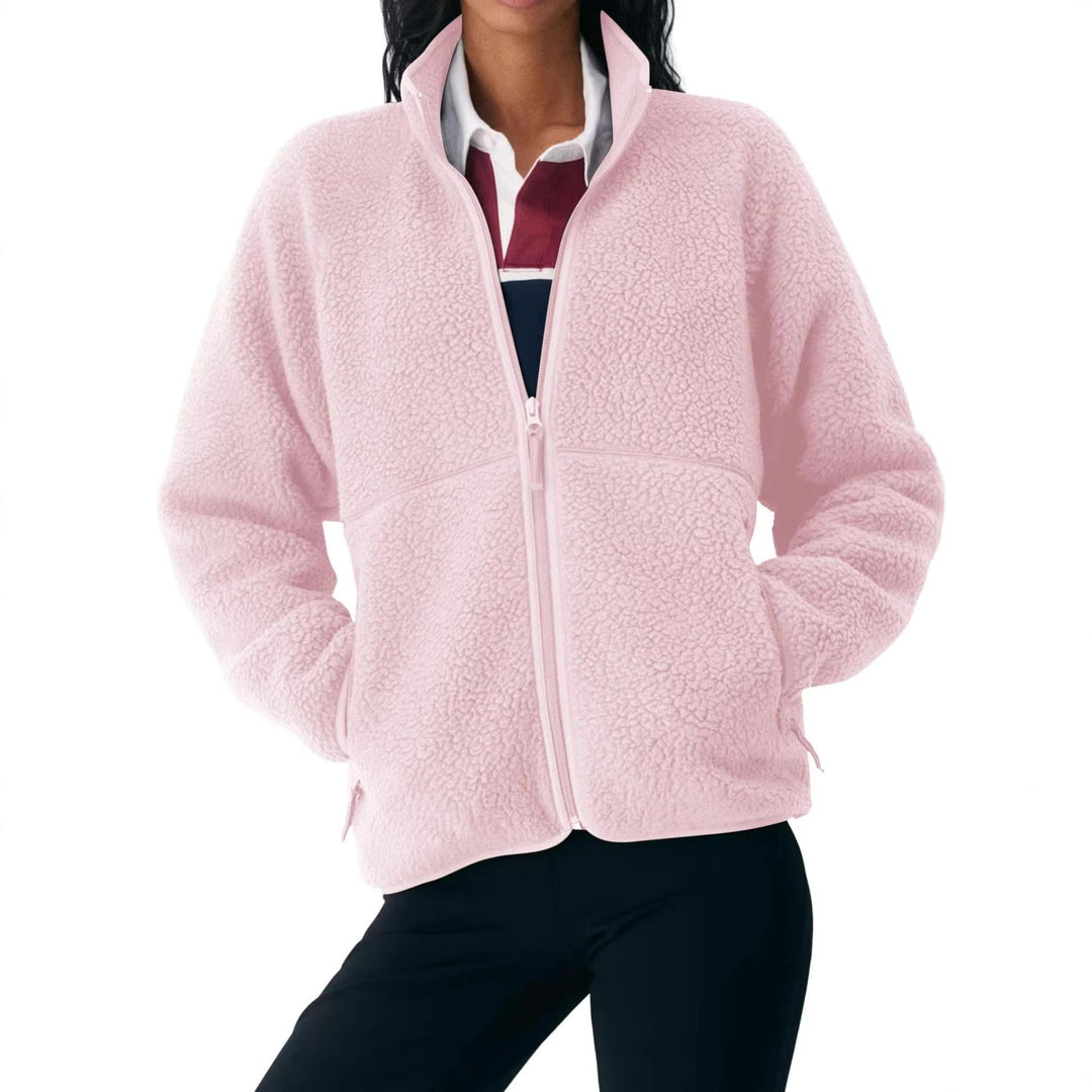 Damen Jacke mit hohem Kragen und Reißverschlusstaschen