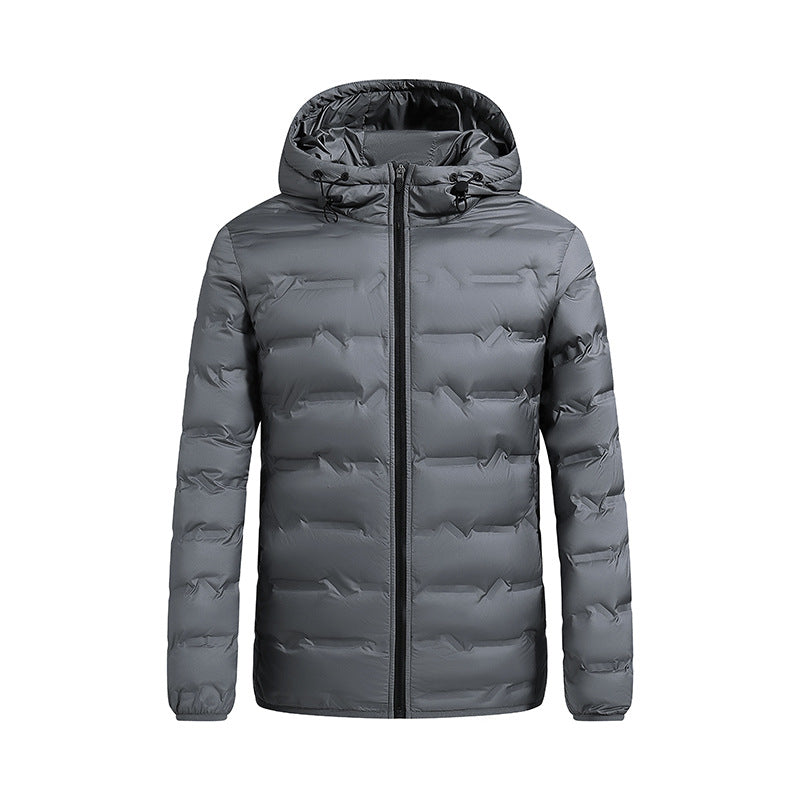 Men’s ultralight quilted down jacket with hood
