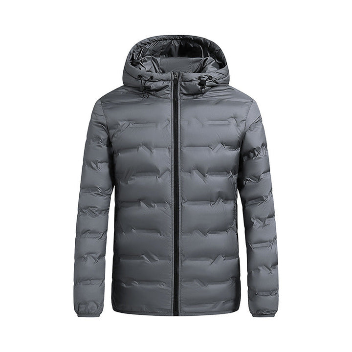 Men’s ultralight quilted down jacket with hood