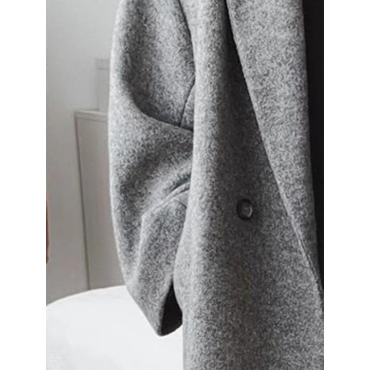 Damen Oversize-Mantel mit Revers und doppelter Knopfleiste