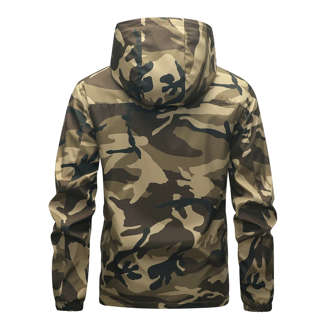 Herren Camouflage-Jacke mit Kapuze und Taschen