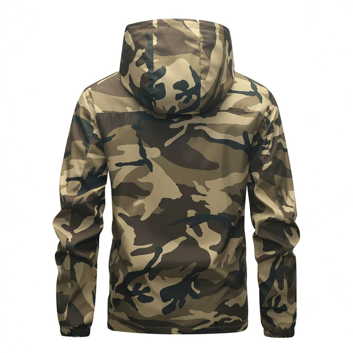 Herren Camouflage-Jacke mit Kapuze und Taschen