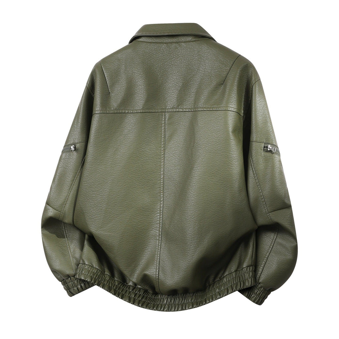 Herren oversized Blouson mit elastischem Saum und verdecktem Reißverschluss
