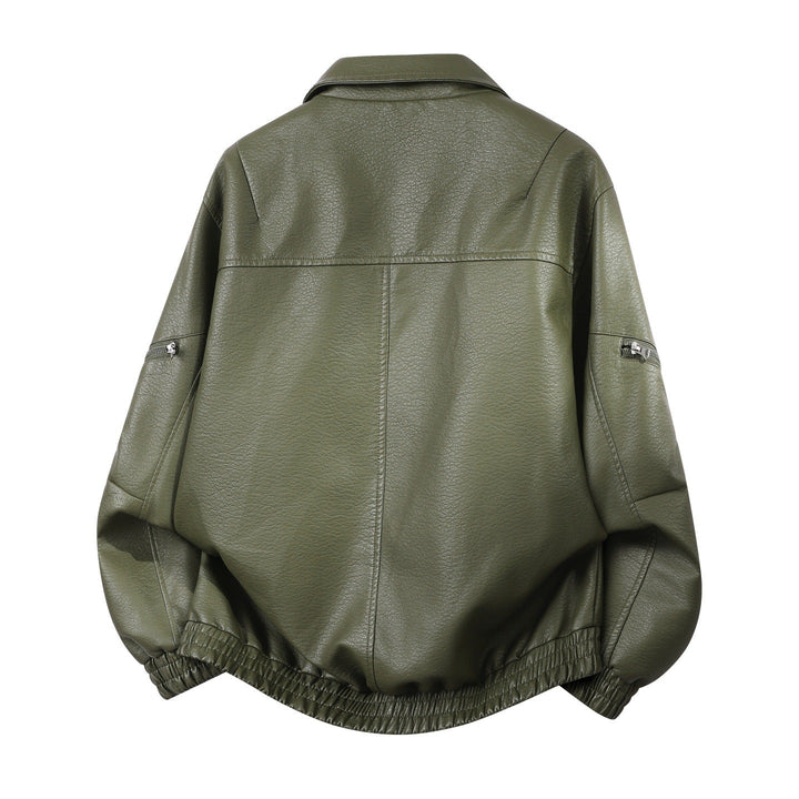 Herren oversized Blouson mit elastischem Saum und verdecktem Reißverschluss