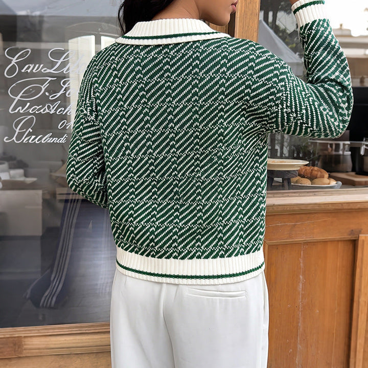 Women's V-Neck Long-Sleeve Sweater