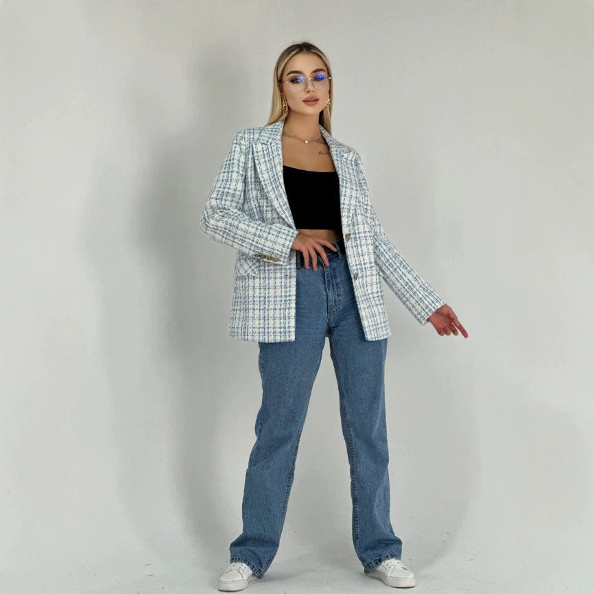Damen Blazerjacke mit tailliertem Schnitt und eleganten Knöpfen