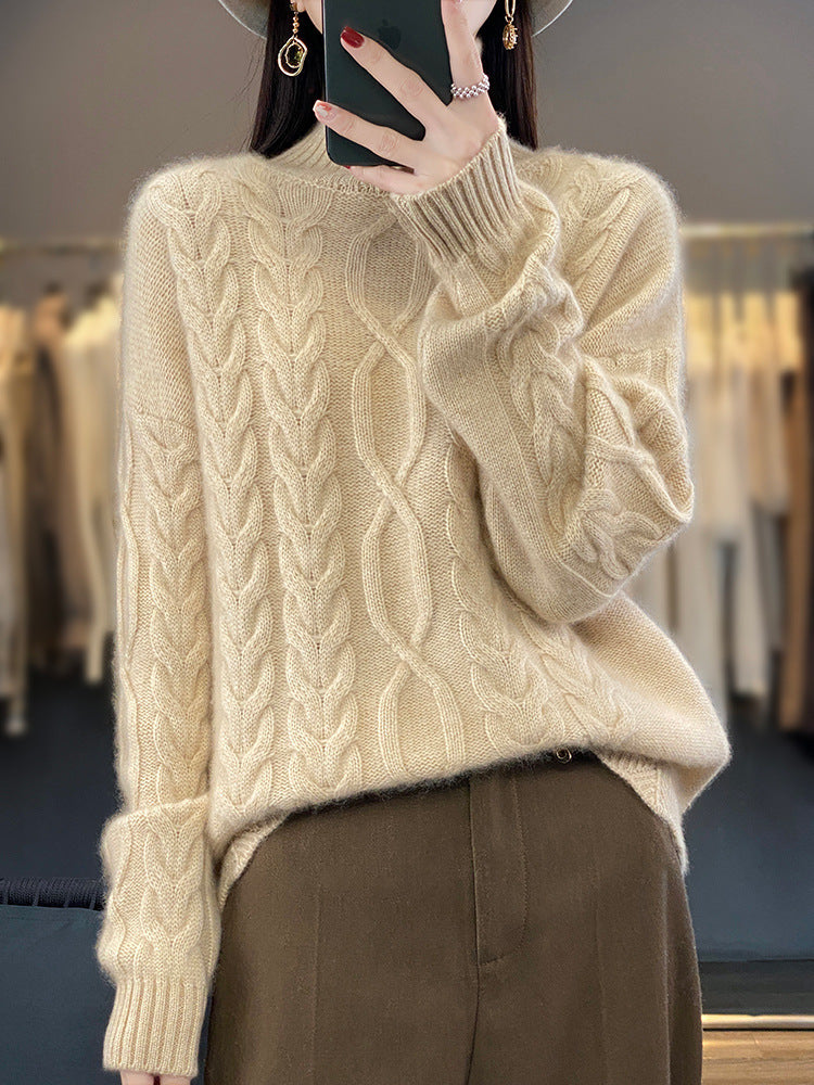 Damen Oversized Pullover mit Rundhalsausschnitt