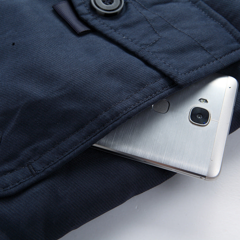 Herren Winterparka mit Kapuze, Knöpfen und Taschen