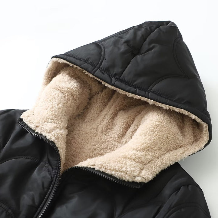 Damen Langarmjacke mit Kapuze und Taschen