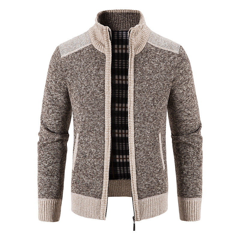 Herren Langarm-Zip-Jacke mit Taschen