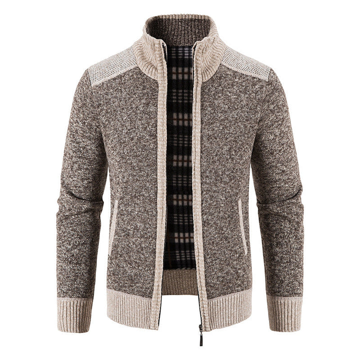 Herren Langarm-Zip-Jacke mit Taschen