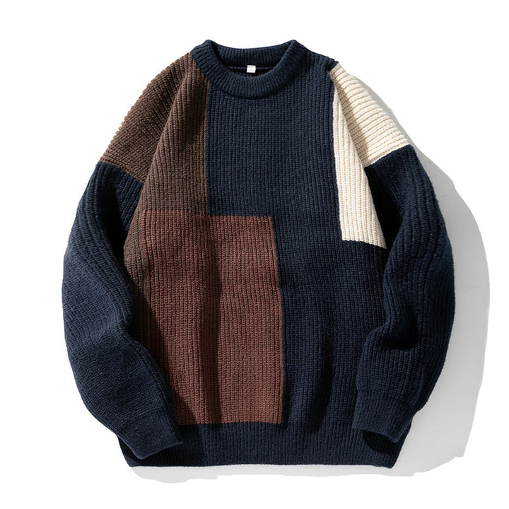 Pullover mit Rundhalsausschnitt und Farbblockdesign