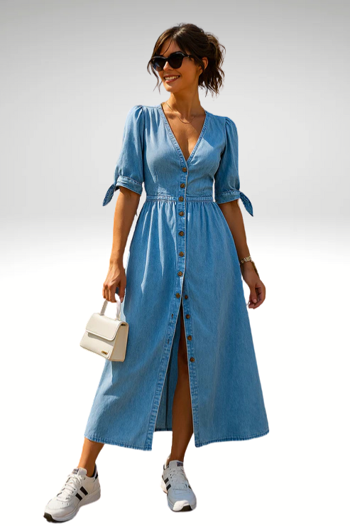 Amira™ - Elegantes Denim-Kleid