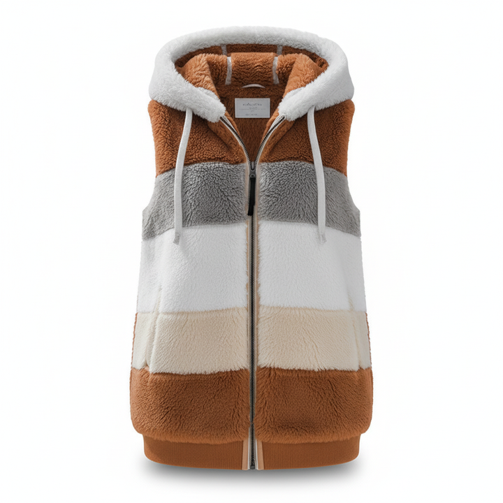 Julia | Oversized Weste mit Kapuze