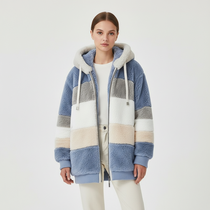 Julia | Oversized Weste mit Kapuze
