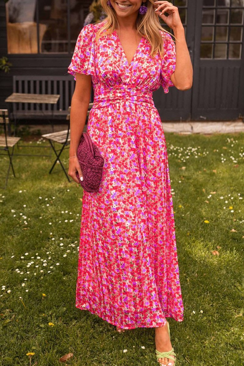 Lyra | Florale Eleganz Maxi-Kleid