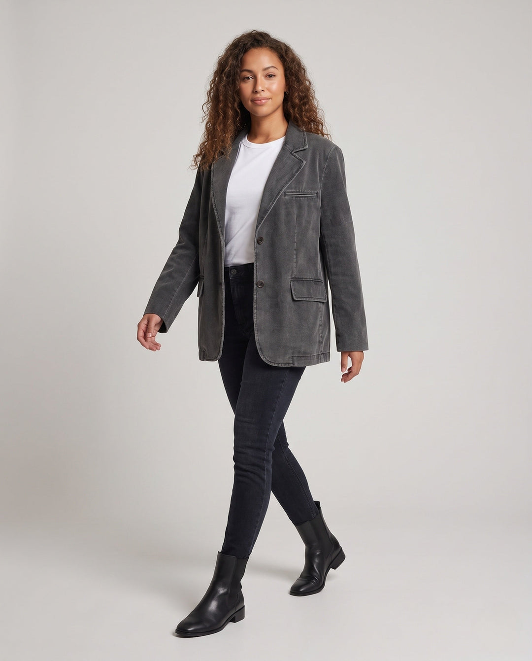 Damen Blazer mit Taschen und Reverskragen