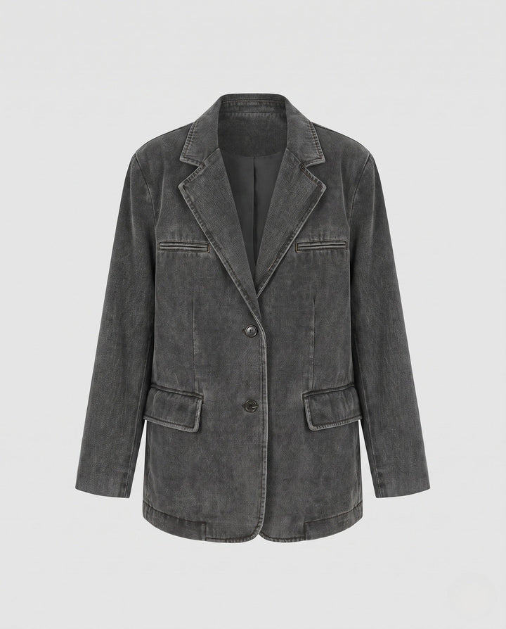Damen Blazer mit Taschen und Reverskragen