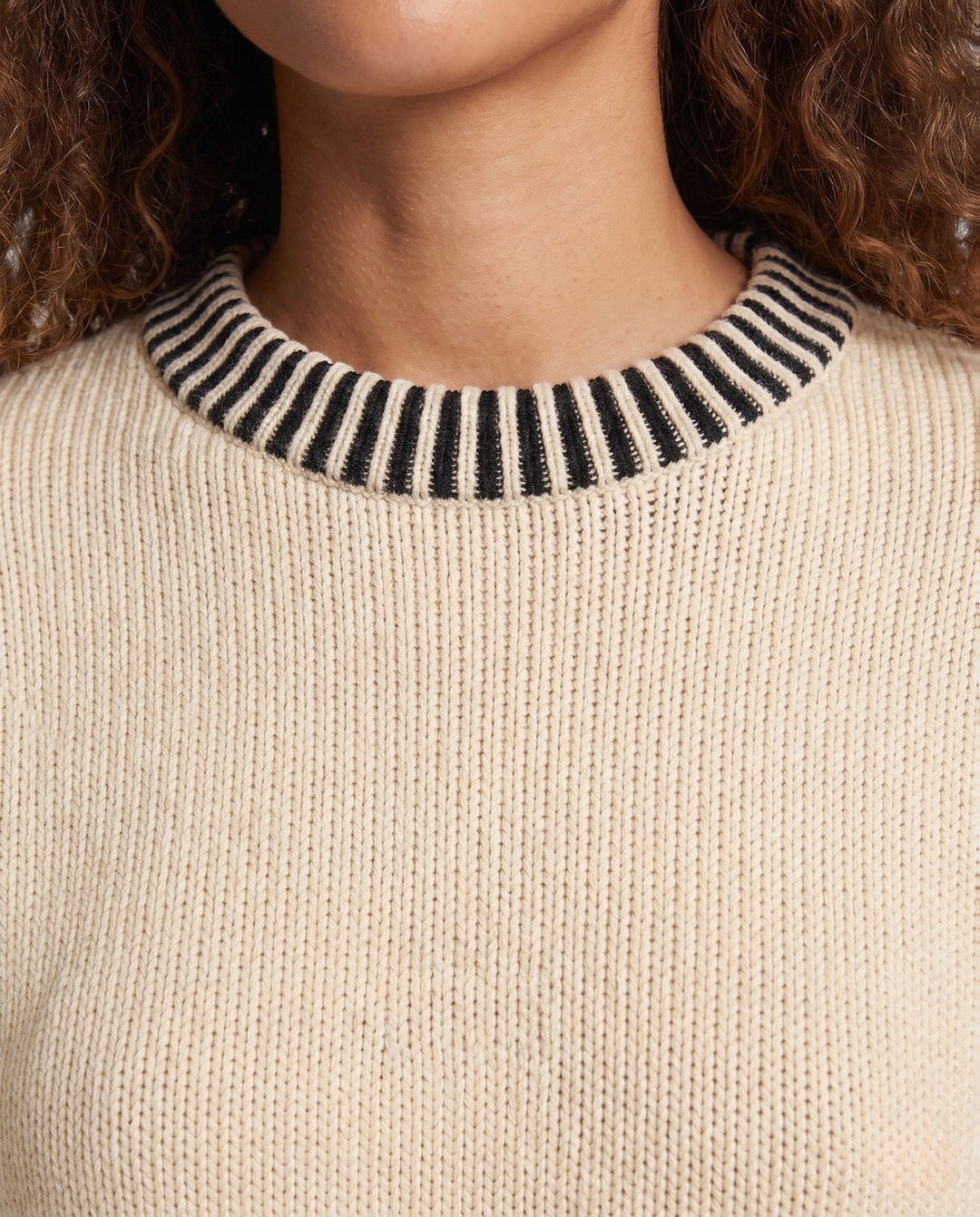 Pull femme oversize à motif norvégien et poignets côtelés