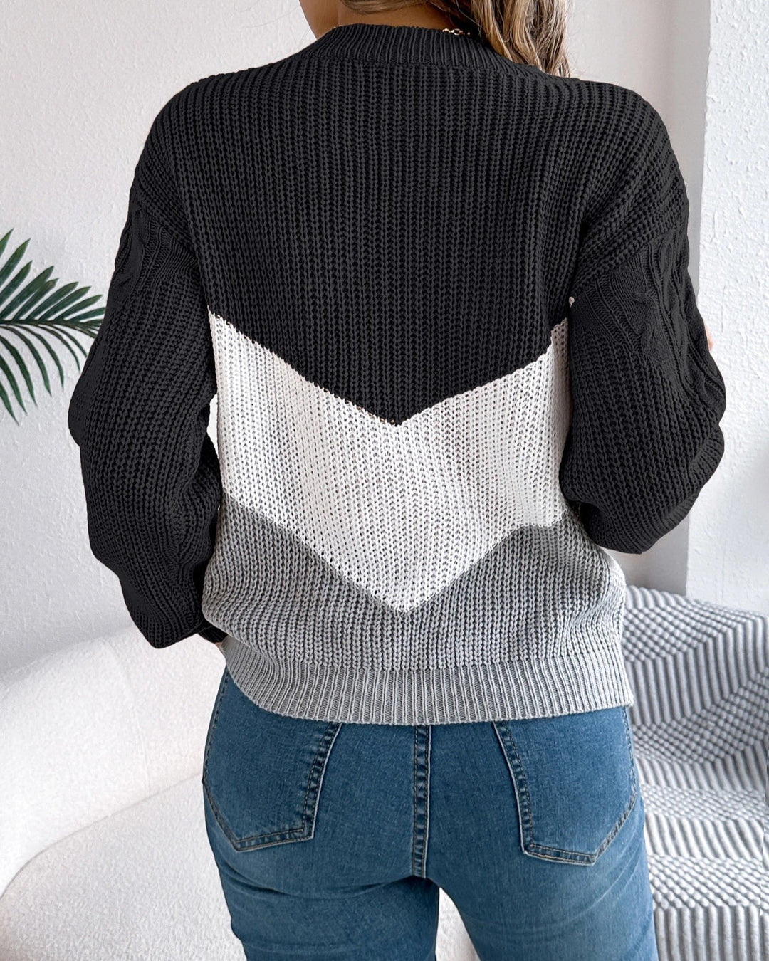 Chloe - Der Chevron-Strickpullover
