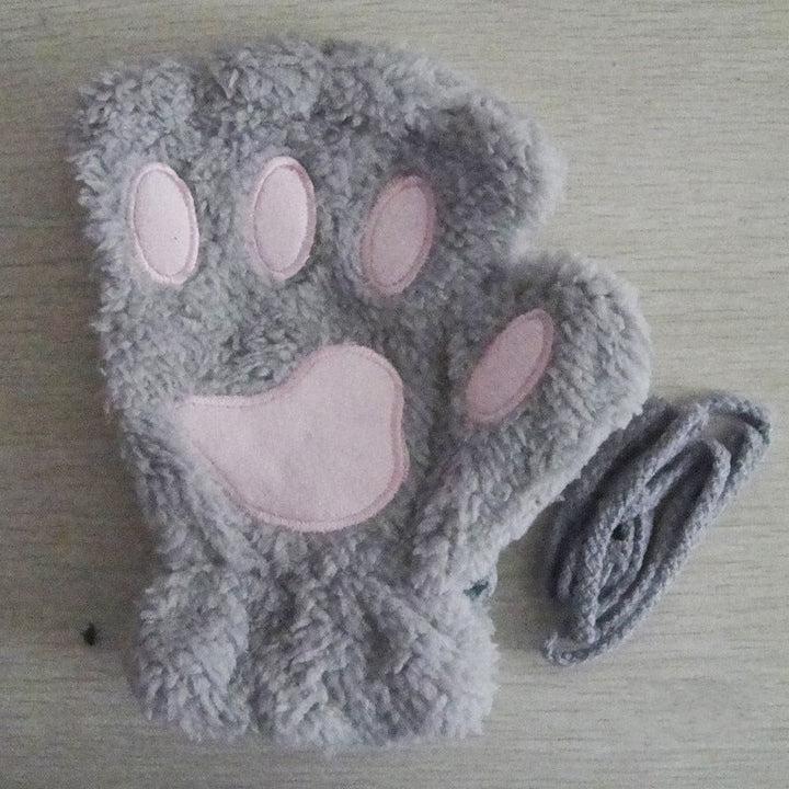 Kitty | Fingerlose Handschuhe mit Pfotenabdruck