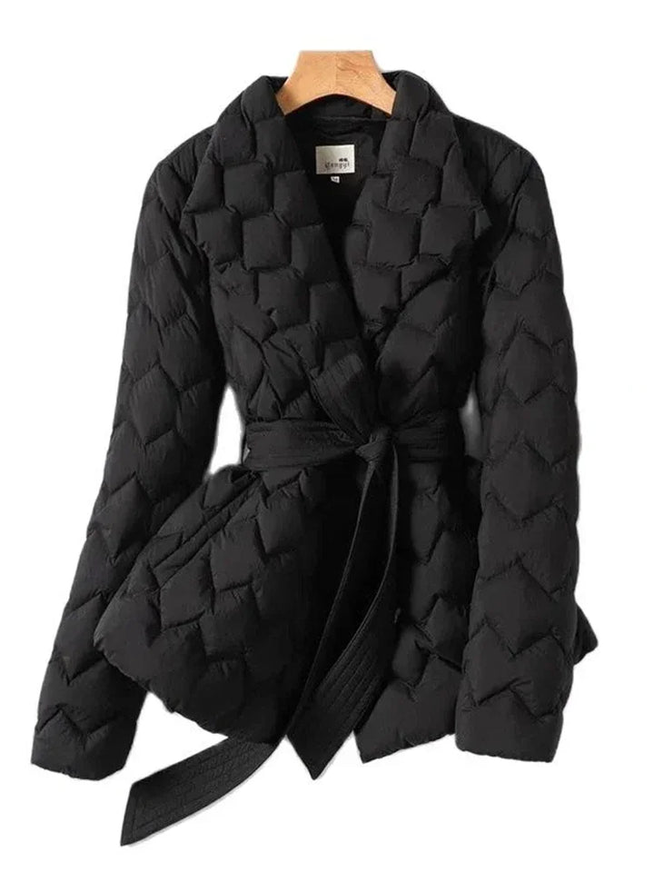 Assunta - Elegante Daunenjacke Mit Gürtel