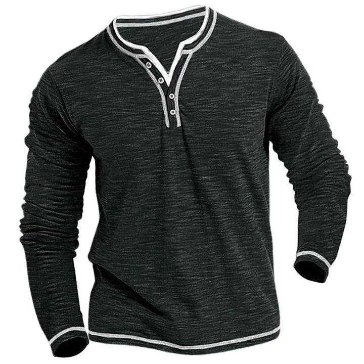 Denis™ - Bequemes V-Ausschnitt Langarmshirt