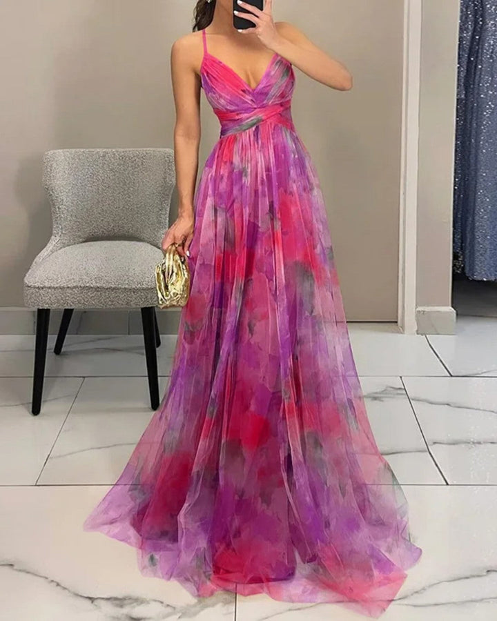 Giselle - Fesselndes Floral-Maxikleid