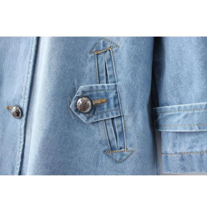 Sezina™ – Stylischer Denim-Cape-Mantel