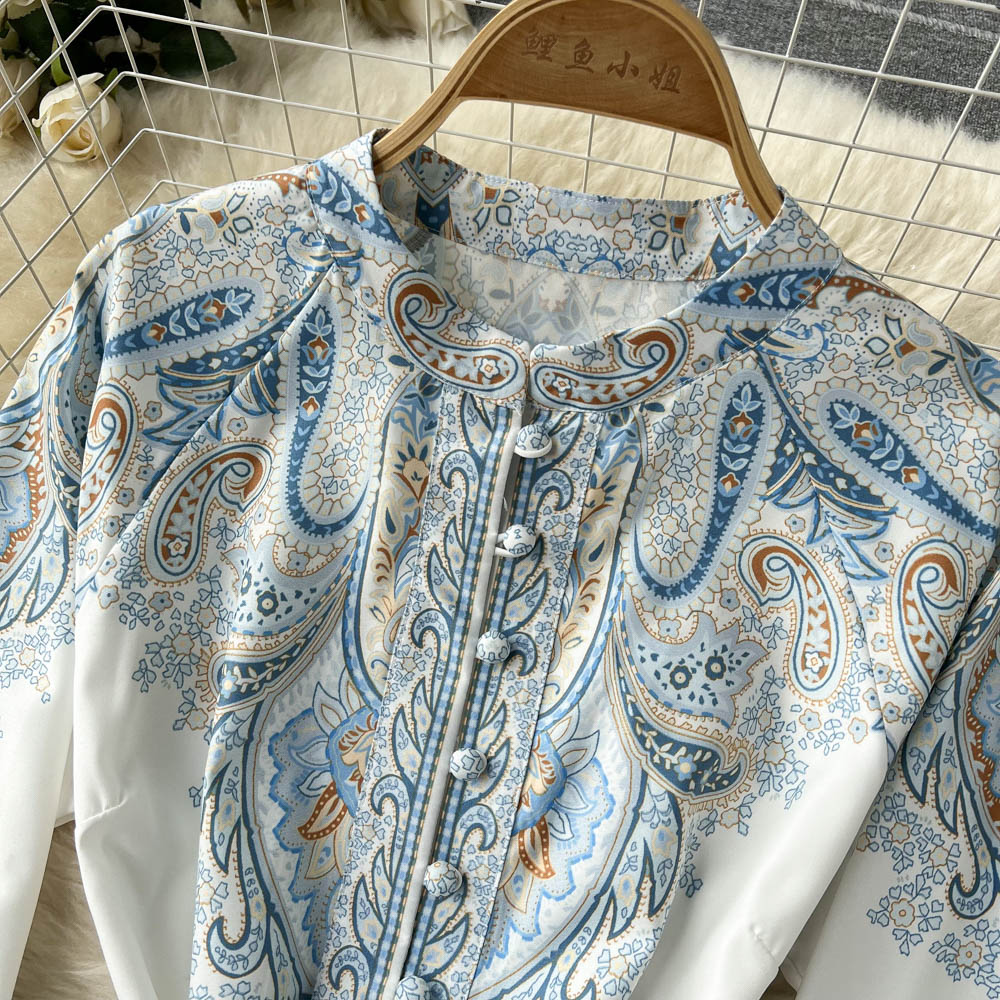 Blumen A-Linien Kleid mit Gürtel