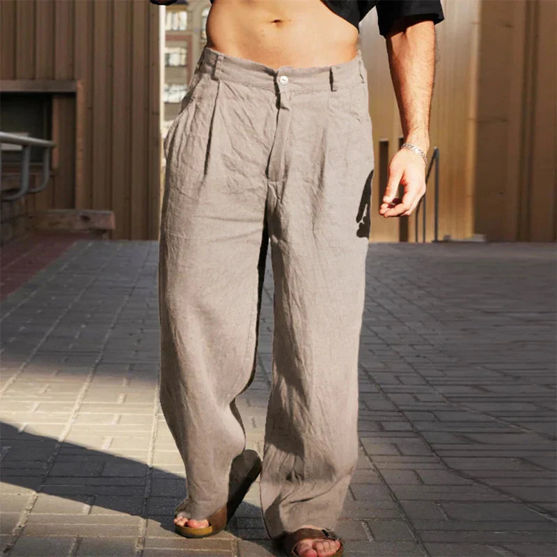 Stevie™ – Herren Leinenhose mit weitem Bein