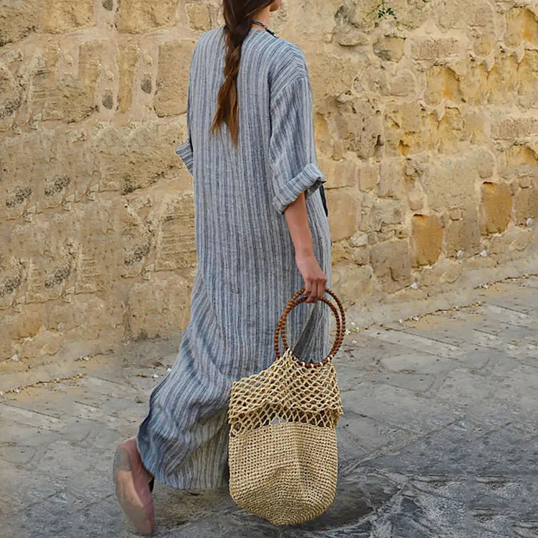 Yvonne - Gestreiftes Maxikleid