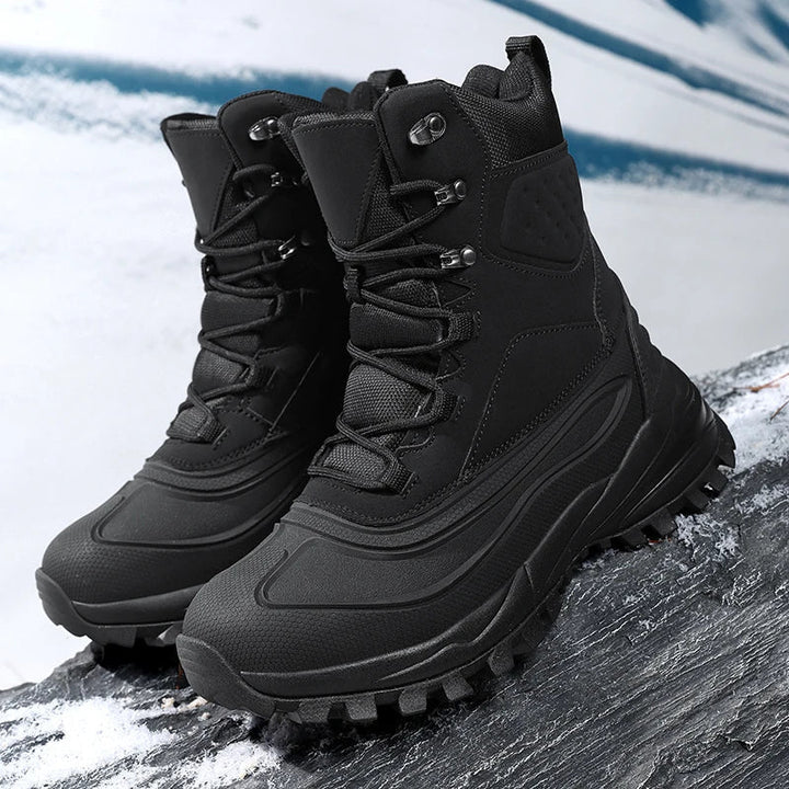 Men's lace-up high-top snow boots