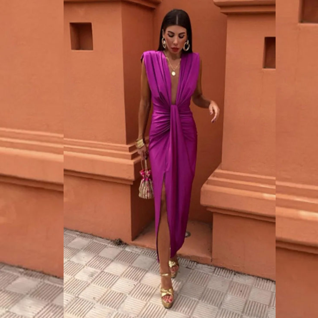 Isabella | Abendkleid mit tiefem Ausschnitt
