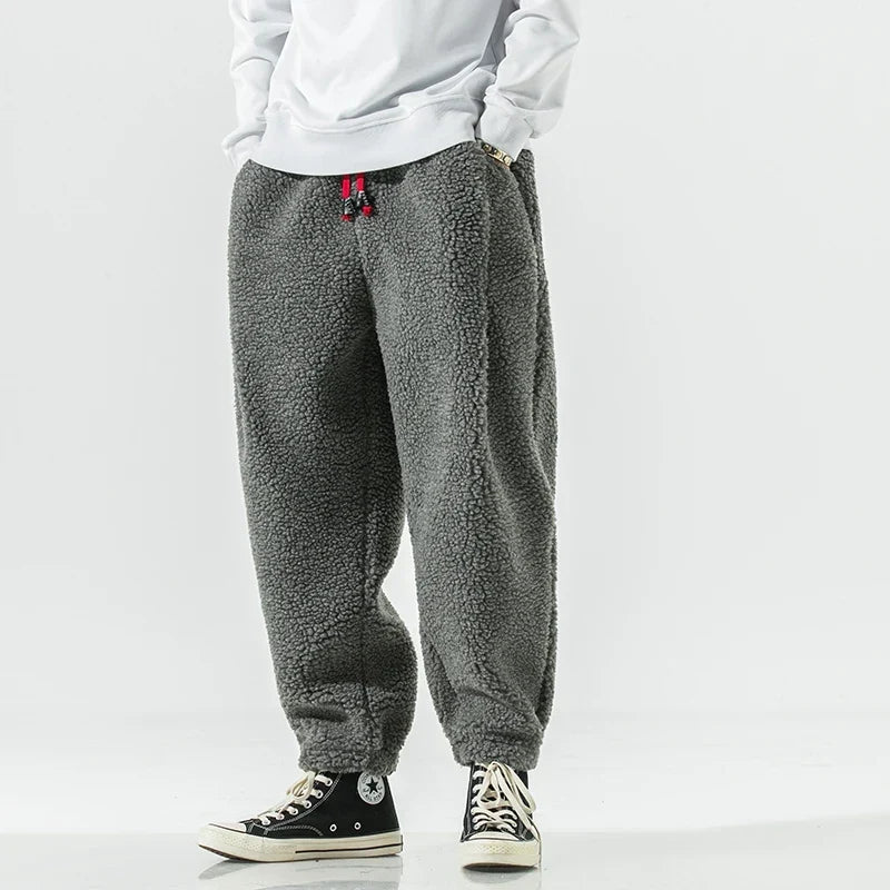 Pantalones deportivos para hombre con cordón y bolsillos