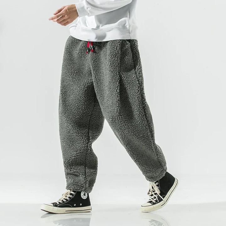 Pantalones deportivos para hombre con cordón y bolsillos