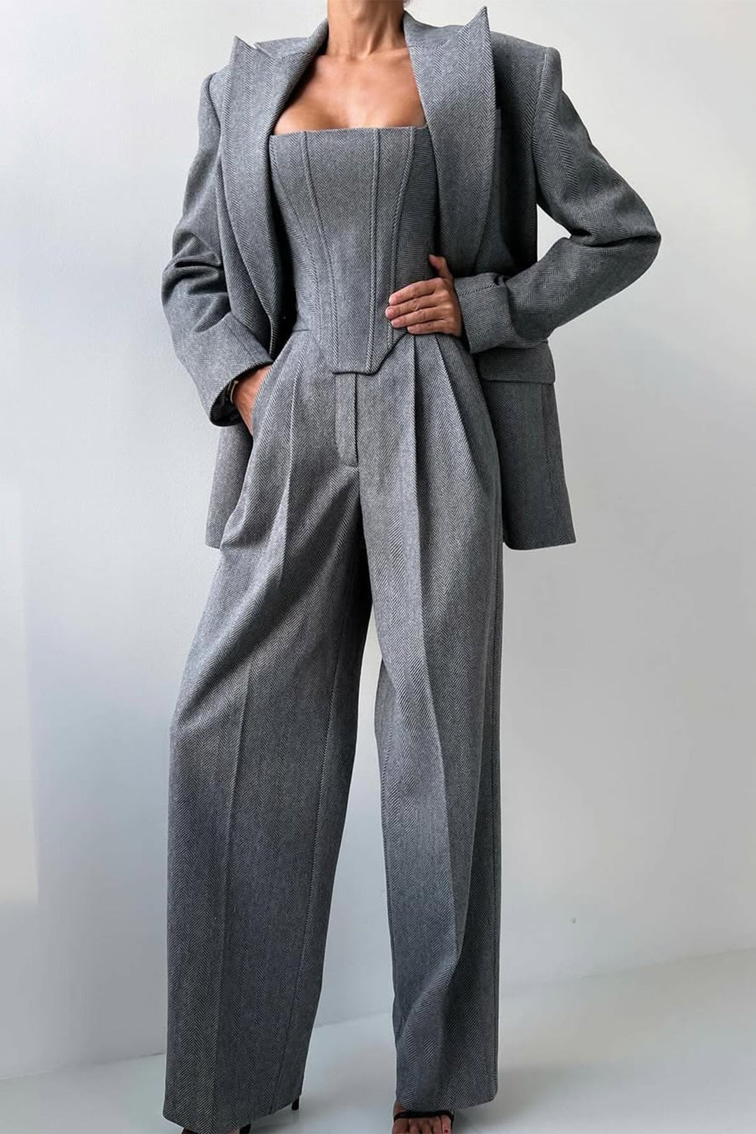 Dolce™ - Drei-Teile-Set mit Doppelreiher-Blazer