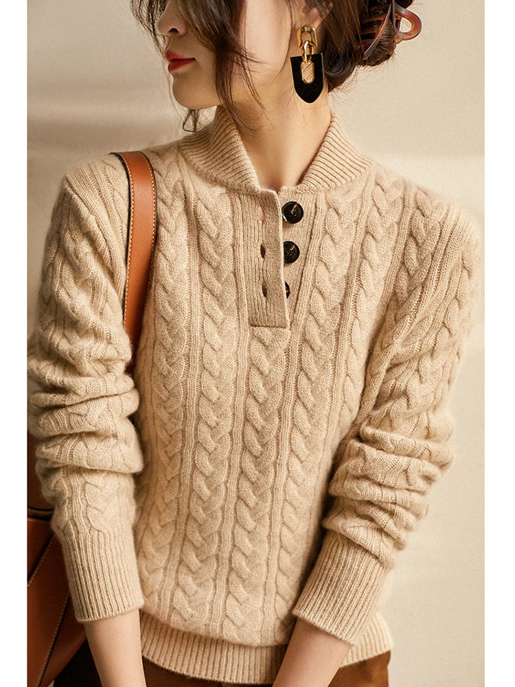 Arden Pullover mit Knopfleiste