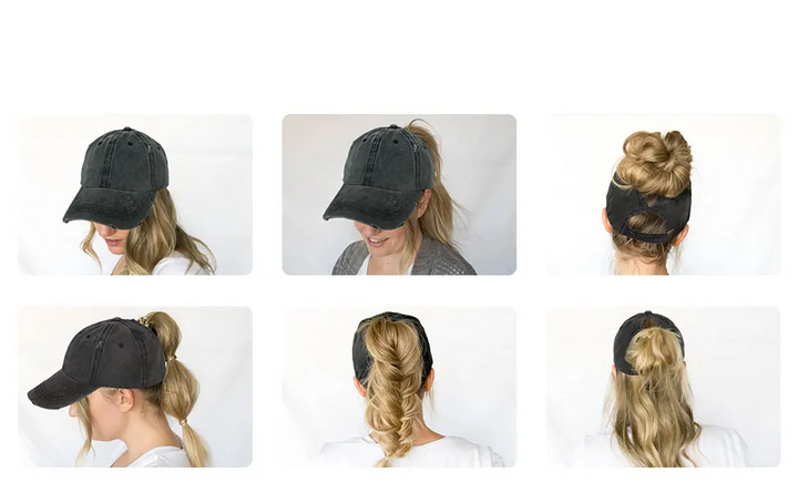 Pferdeschwanz Baseballcap mit UV-Schutz