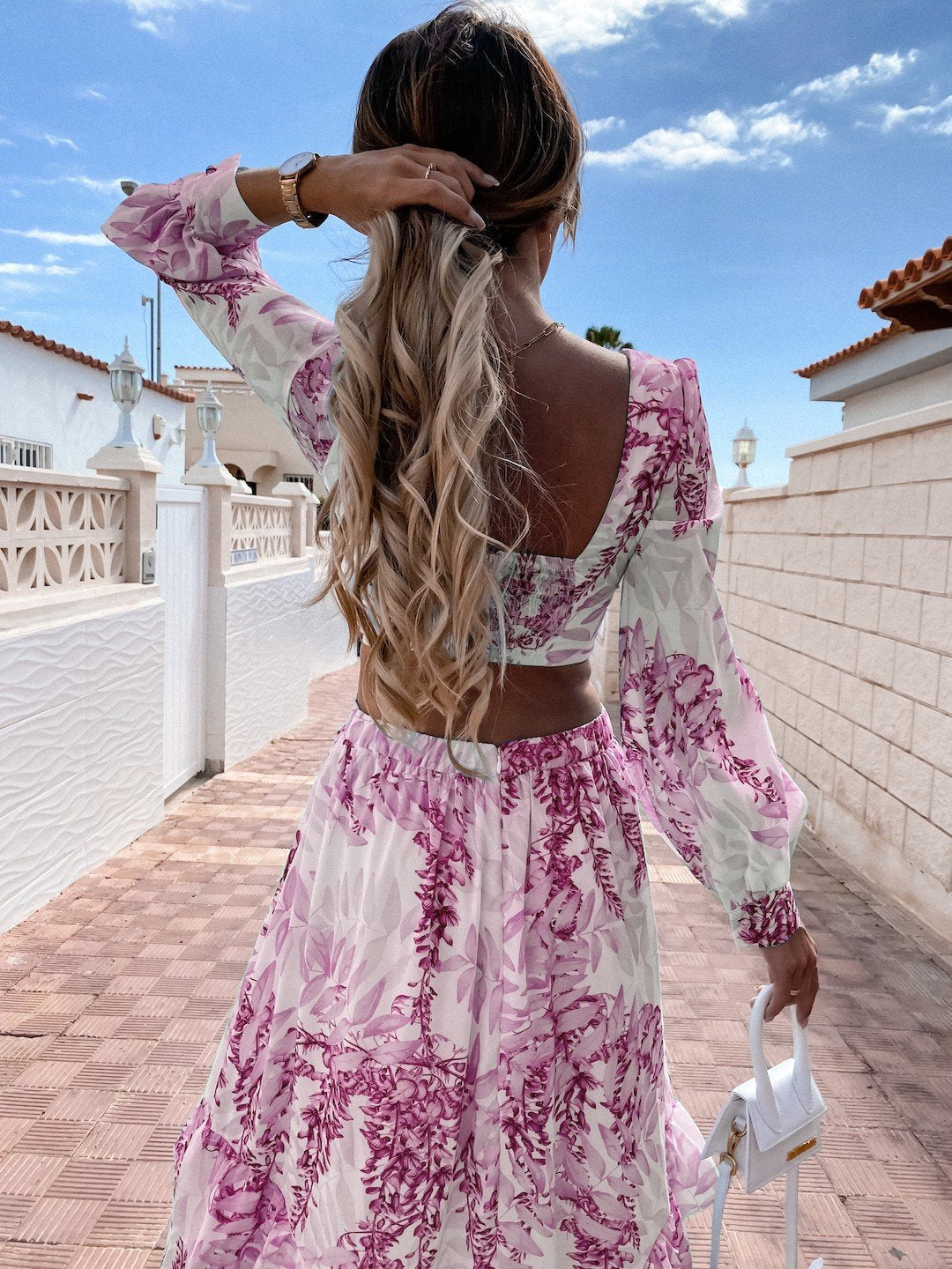 Alazne - Elegantes Maxikleid mit Raffinierten Ausschnitten