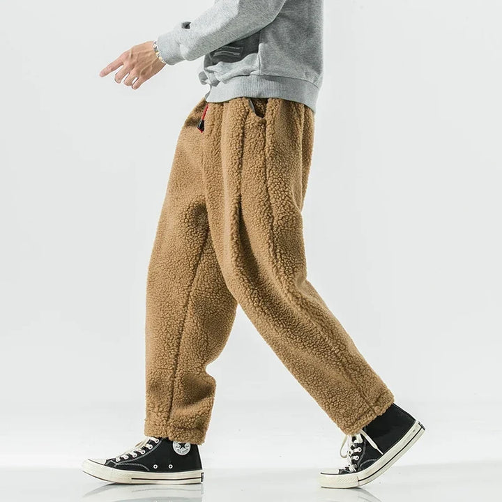 Pantalones deportivos para hombre con cordón y bolsillos