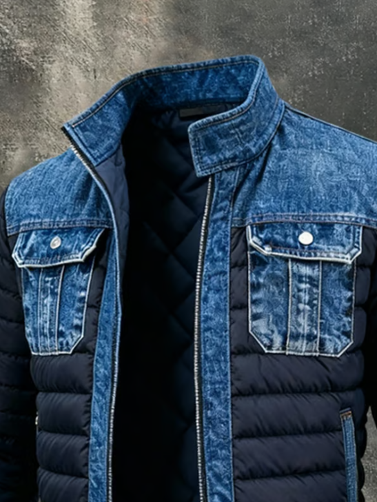Fletcher | Gestepptes Hybrid-Denim-Jackett
