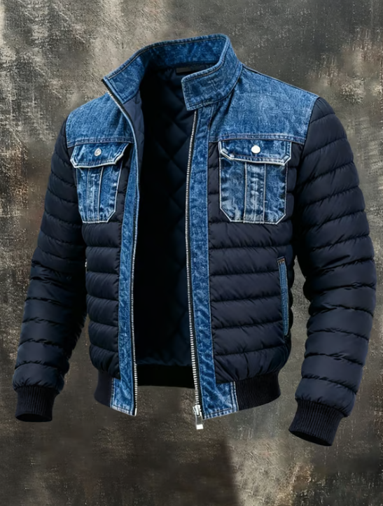 Fletcher | Gestepptes Hybrid-Denim-Jackett