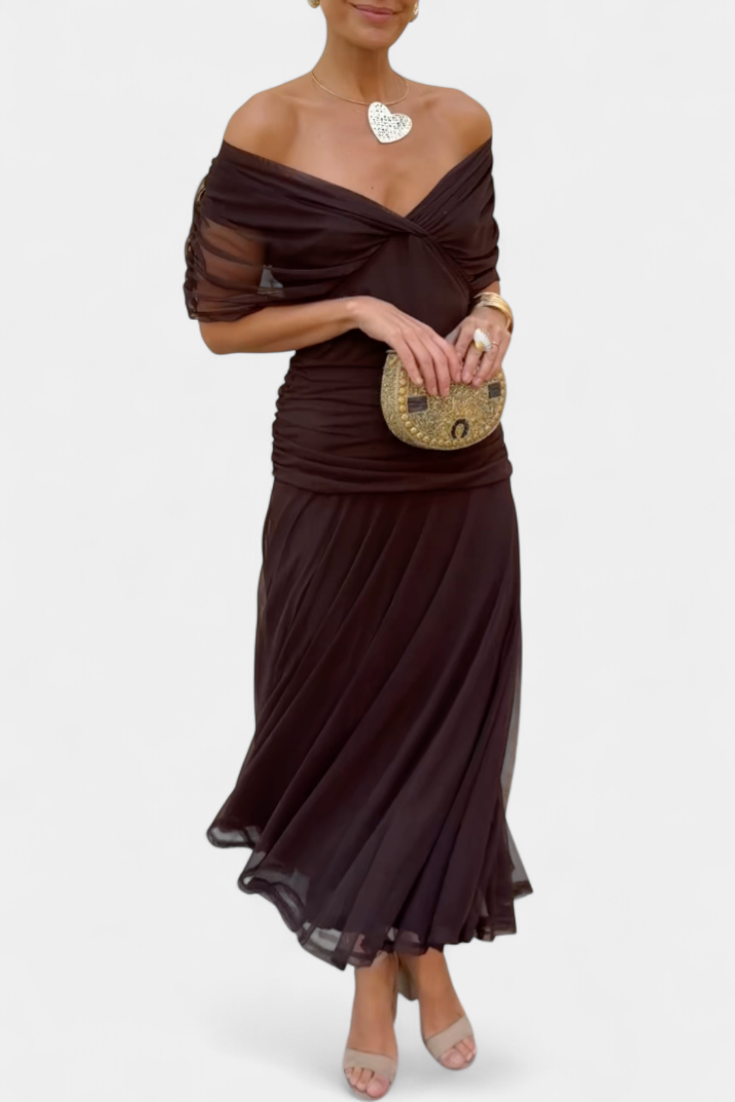 Alondra™ | V-Ausschnitt Langes Floral-Maxikleid