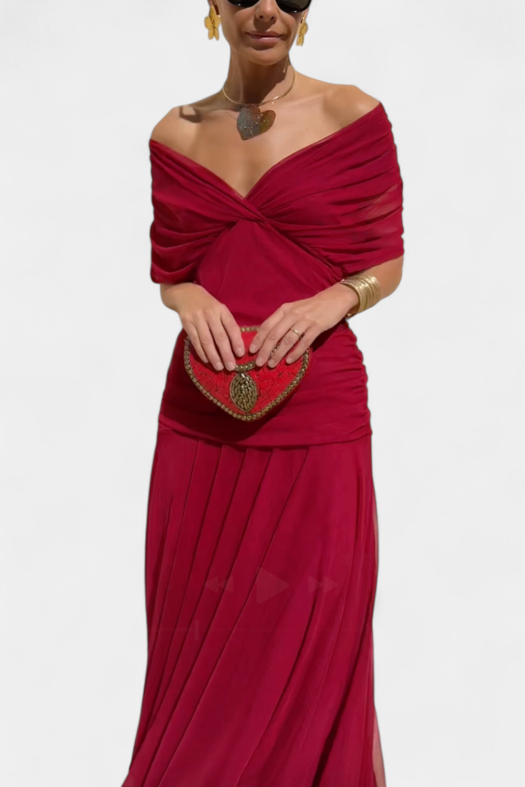 Alondra™ | V-Ausschnitt Langes Floral-Maxikleid
